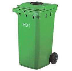 Zielony kosz na śmieci