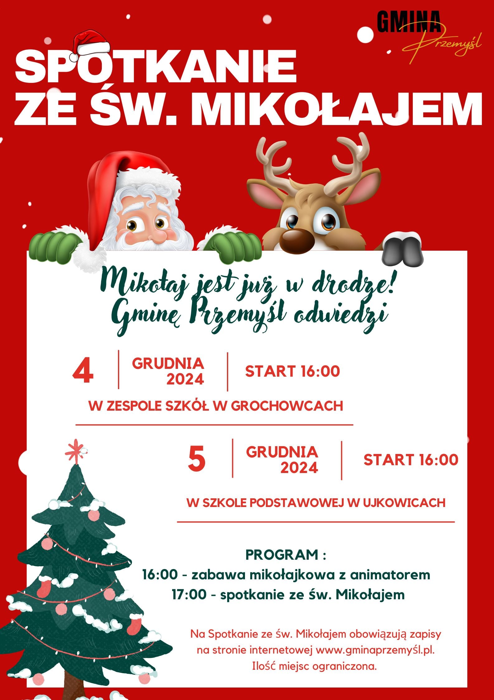 Spotkanie z Mikołajem - plakat Spotkanie z Mikołajem - plakat